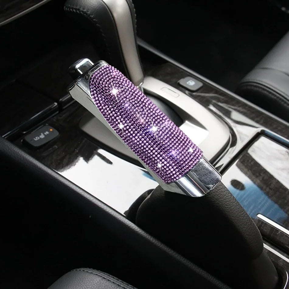 Universal Crystal Car Handbrake Cover - Glamorous Grip for Your Ride